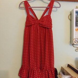 Johnny M Red White Polkadot Summer Dress Casual Lolita